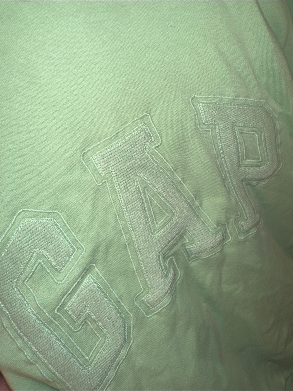 GAP Light Mint Green Full-Zip Hoodie with Drawstring Hood - Picture 6 of 9